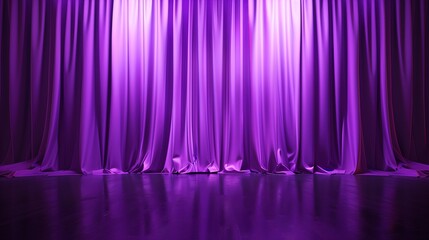 Beautiful theater curtains violet colors
