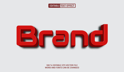 Editable 3d text style effect - Brand Bussines text effect Template