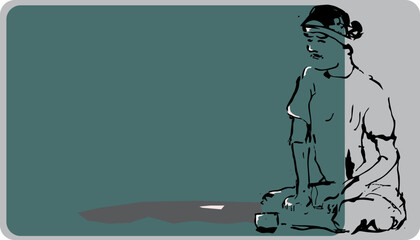 sketch people with lines and color