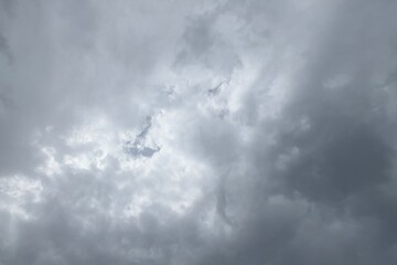 Overcast weather. Sky filled a clouds.