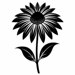 Coneflower Black silhouette