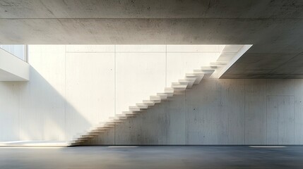 Obraz premium Architectural concept, open space design, harmonious integration of elements, emphasis on light and shadow, creating inviting and functional environments.