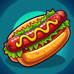 hotdog logo cartoon 
