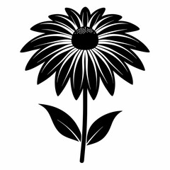 Coneflower Black silhouette