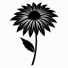 Coneflower Black silhouette