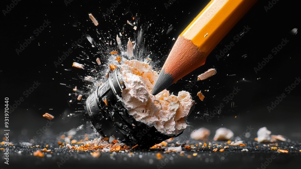 Poster pencil texture on smooth paper, showcasing intricate details of graphite strokes, emphasizing the co