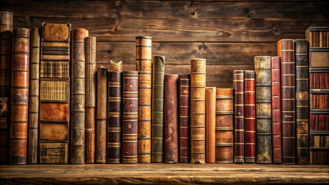 Old books on background, antique, vintage, literature, classic, education, knowledge, research, study, reading, library