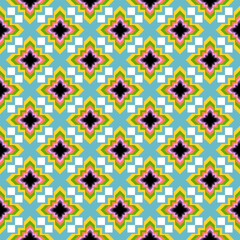 colorful geometric seamless pattern design for tiles, decoration, wallpaper, wrapping paper, fabric, backdrop and etc., abstract background.