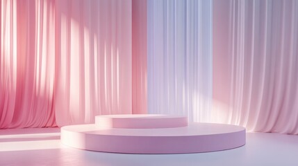 3D rendered abstract podium platform for product display background