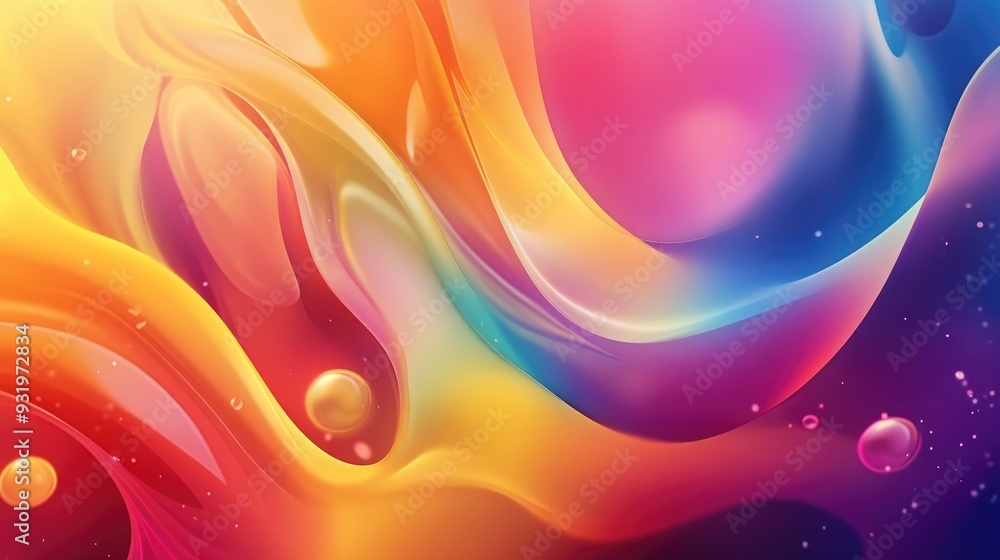 Poster abstract background design with vibrant colors and dynamic shapes creating a visually striking compo