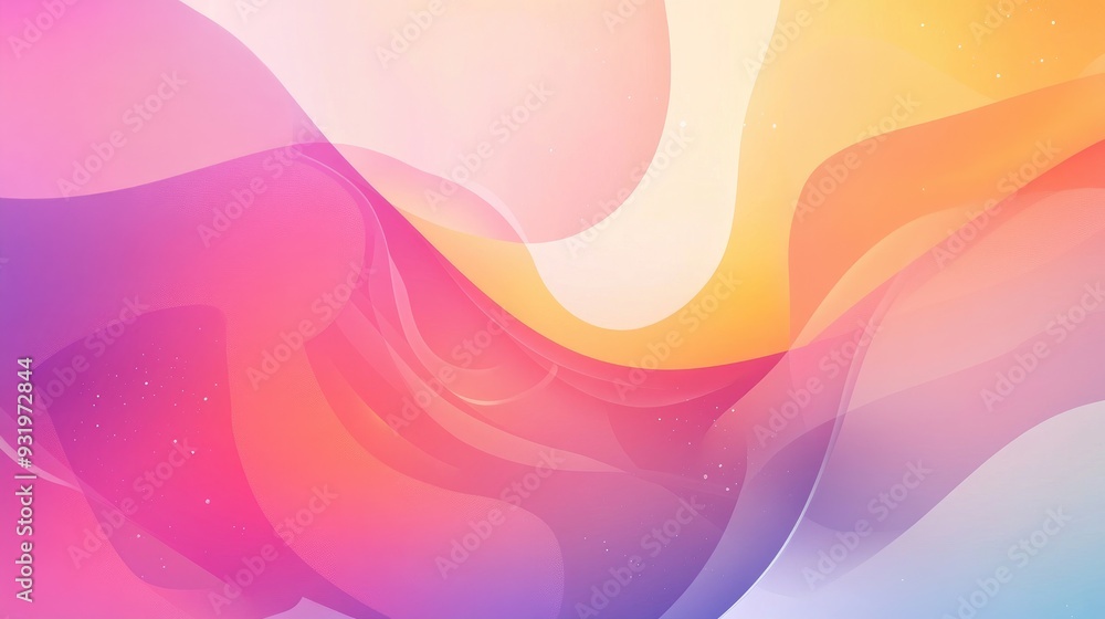 Poster abstract background design featuring soft gradients and fluid shapes in harmonious colors creating a