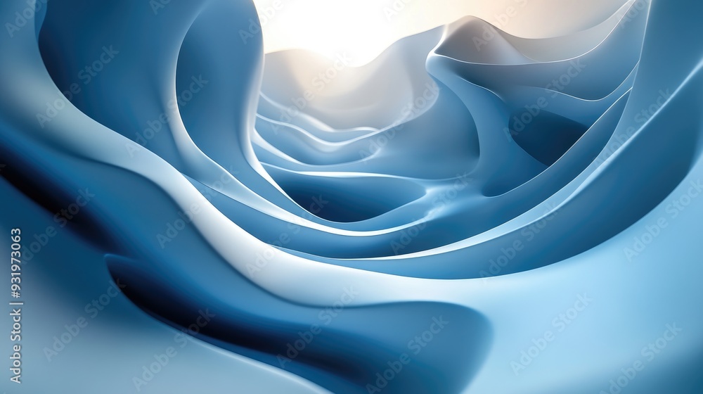 Poster abstract background featuring smooth flowing lines creating rounded patterns ideal for modern archit