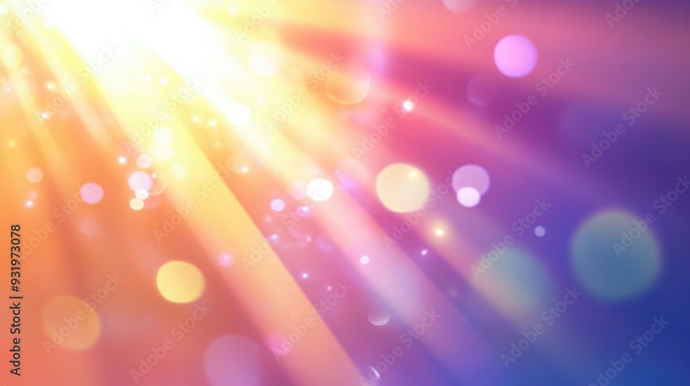 Poster abstract background featuring lens flare with asymmetric light rays
