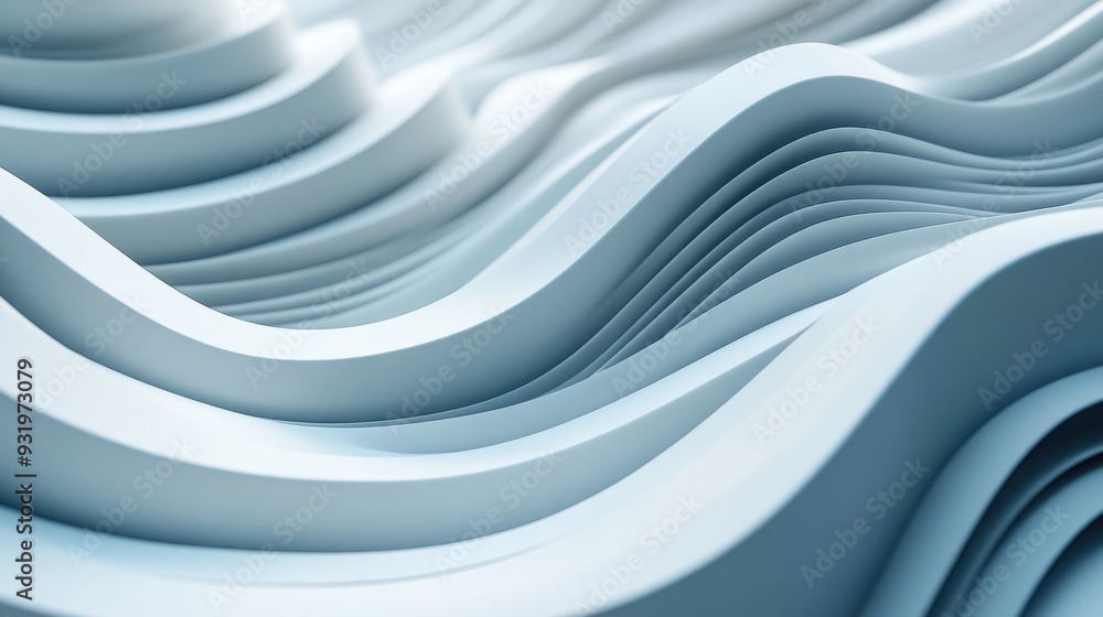 Poster abstract background featuring smooth flowing lines creating rounded patterns ideal for modern archit