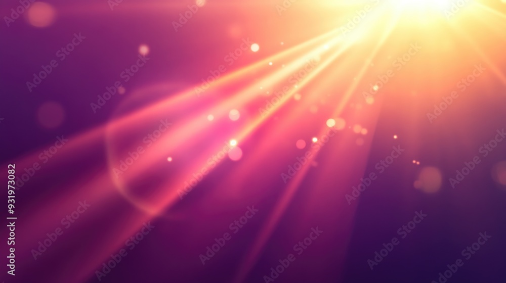 Poster abstract background featuring lens flare with asymmetric light rays