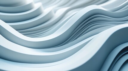Obraz premium Abstract background featuring smooth flowing lines creating rounded patterns ideal for modern architecture concepts 3D rendering