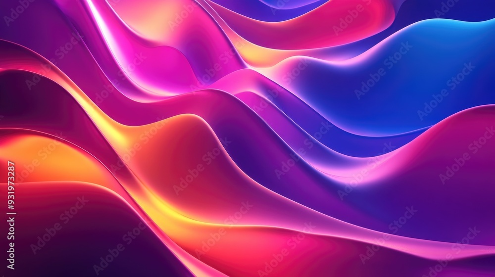 Aufkleber abstract background with a wavy computer generated design