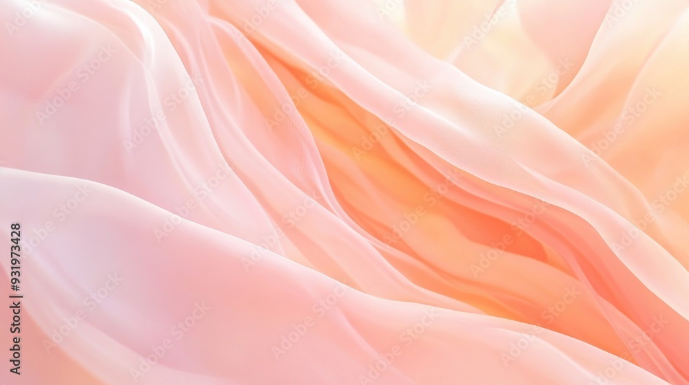 Poster abstract blur of pastel peach and pink hues creating a warm toned backdrop ideal for design projects