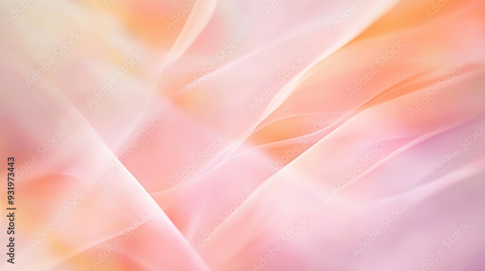 Poster abstract blur of pastel peach and pink hues creating a warm toned backdrop ideal for design projects