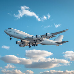 Obraz premium Cargo white plane take off