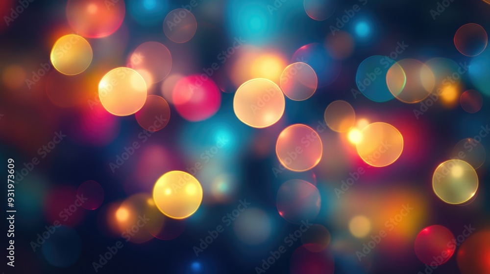 Poster abstract bokeh light background