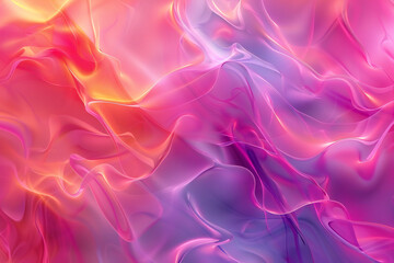 Obraz premium Pastel Fluid Abstract Art - Dreamy Swirls and Flowing Colors in Soft Tones of Pink and Blue