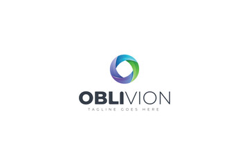 Letter O modern colorful circular logo