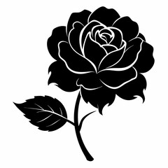 China Rose Black silhouette