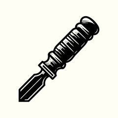Chisel Tool Silhouette Vector Template