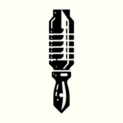 Chisel Tool Silhouette Vector Template