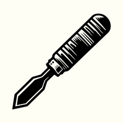 Chisel Tool Silhouette Vector Template