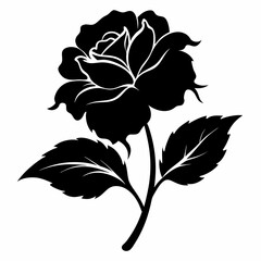 China Rose Black silhouette