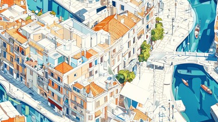 Obraz premium How about Graffiti on an old European street with buildings and sky in view?