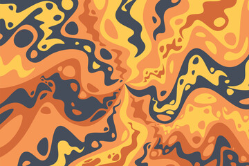 Abstract psychedelic groovy background. Vector.