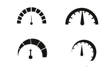collection of speedometer symbol icons. speed, automotive, reting, etc