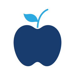 apple icon solid vector design in trendy style