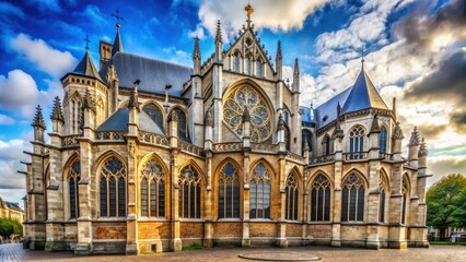 Fototapeta premium A stunning Gothic church in Verviers, Belgium