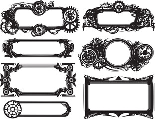 Set frames. Hand drawn vector illustration