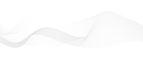 Abstract background with wave of flowing lines, digital futuristic illustration. Waves with shadow. Abstract blue lines on white background.