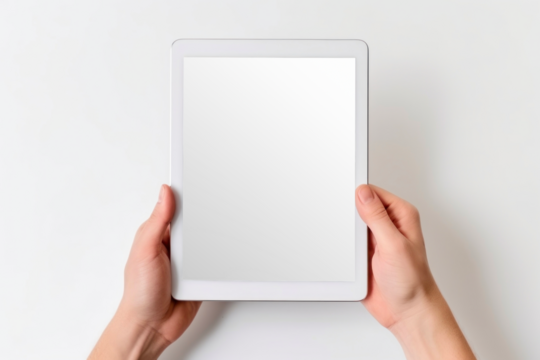 PNG tablet screen mockup, transparent design