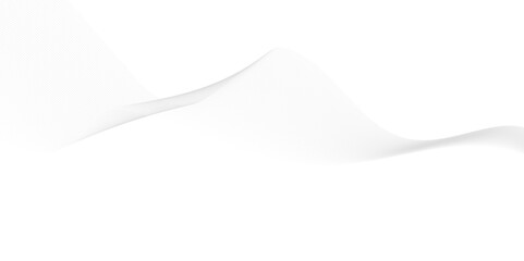 Abstract background with wave of flowing lines, digital futuristic illustration. Waves with shadow. Abstract blue lines on white background. 