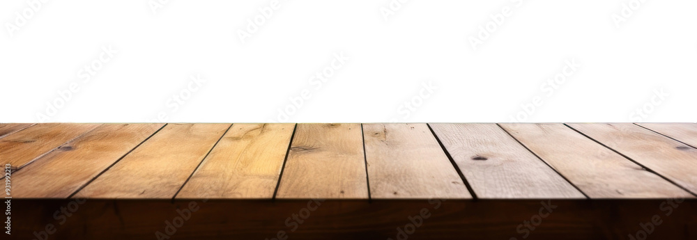 Sticker png wooden table with blur green nature background backgrounds sunlight outdoors.