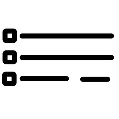 Flat and minimal list icon symbol - Basic user interface list symbol