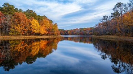Autumnal Reflection on Still Waters