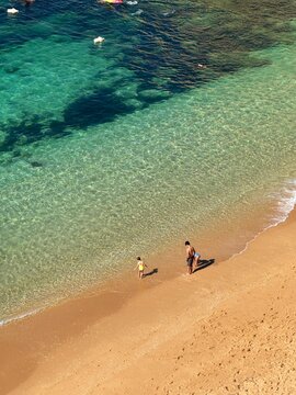 clear beach at the algave, portugal 