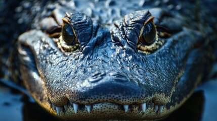 Obraz premium Close-up Portrait of an Alligator