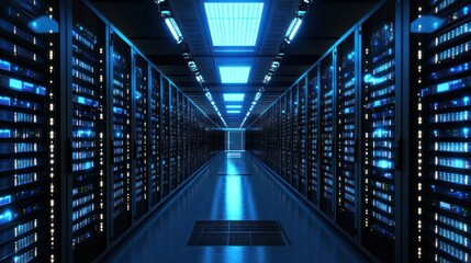 Obraz premium Server Room Interior