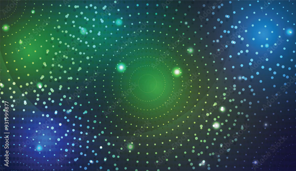 Poster dots glow in a colorful background design. abstract dotted line background design. geometric line ba