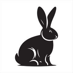 A rabbit silhouette vector illustration