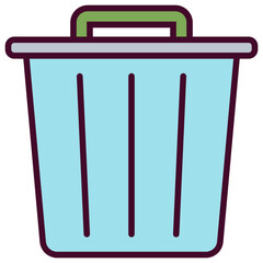 Trash Outline Color Icon